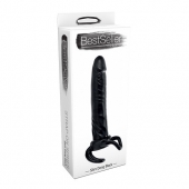 Чёрная насадка-фаллос для двойного проникновения INFLATABLE DILDO SLIM DONG  - 13,5 см. - Toyz4lovers - в Димитровграде купить с доставкой
