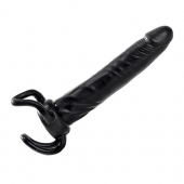 Чёрная насадка-фаллос для двойного проникновения INFLATABLE DILDO SLIM DONG  - 13,5 см. - Toyz4lovers - в Димитровграде купить с доставкой