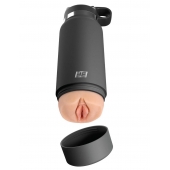 Серый мастурбатор в виде бутылки F*ck Flask - Pipedream - в Димитровграде купить с доставкой