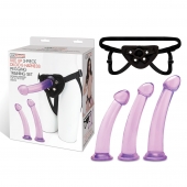 Тренировочный набор с тремя насадками Pegging Training Set - Lux Fetish - купить с доставкой в Димитровграде