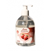 Лубрикант на водной снове Love Protection Strawberry с ароматом клубники - 300 мл. - Lola Games - купить с доставкой в Димитровграде