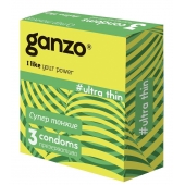 Ультратонкие презервативы Ganzo Ultra thin - 3 шт. - Ganzo - купить с доставкой в Димитровграде