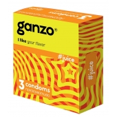 Ароматизированные презервативы Ganzo Juice - 3 шт. - Ganzo - купить с доставкой в Димитровграде
