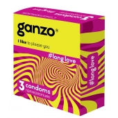 Презервативы с анестетиком для продления удовольствия Ganzo Long Love - 3 шт. - Ganzo - купить с доставкой в Димитровграде