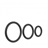 Набор из 3 чёрных колец различного диаметра - Baile - в Димитровграде купить с доставкой