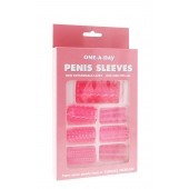 Набор из 7 розовых насадок на пенис ONE-A-DAY PENIS SLEEVES PINK - Seven Creations - в Димитровграде купить с доставкой