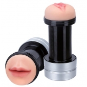 Двусторонний мастурбатор REALSTUFF 2 IN 1 HUMMER MOUTH   VAGINA - ротик и вагина - Dream Toys - в Димитровграде купить с доставкой