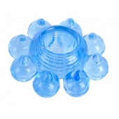 Голубая гелевая насадка-цветок - Toyfa Basic - в Димитровграде купить с доставкой