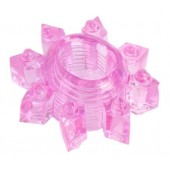 Розовое гелевое эрекционное кольцо-звезда - Toyfa Basic - в Димитровграде купить с доставкой