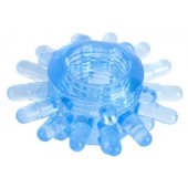 Голубая гелевая насадка с шипиками - Toyfa Basic - в Димитровграде купить с доставкой