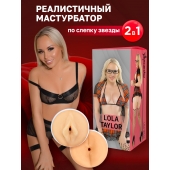 Двусторонний мастурбатор Lola Taylor - 22 см. - ФлешНаш - в Димитровграде купить с доставкой