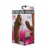 Коричневая насадка на пенис Wolftooth Sleeve - 13 см. - Baile - в Димитровграде купить с доставкой