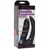 Черная насадка-фаллоимитатор для двойной стимуляции Double Penetrator - 16 см. - Doc Johnson - купить с доставкой в Димитровграде
