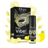 Съедобный жидкий вибратор Dual Vibe! со вкусом лимонного джина с тоником - 15 мл. - ORGIE - купить с доставкой в Димитровграде