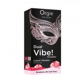 Съедобный жидкий вибратор Dual Vibe! со вкусом клубничного джина с тоником - 15 мл. - ORGIE - купить с доставкой в Димитровграде