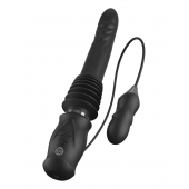 Черный автоматический вибромассажер с вибропулей Ultimate Silicone Thruster - Pipedream - купить с доставкой в Димитровграде