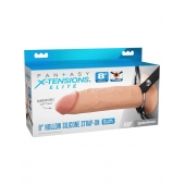 Полый страпон на ремнях 8’’ Hollow Silicone Strap-on - Pipedream - купить с доставкой в Димитровграде