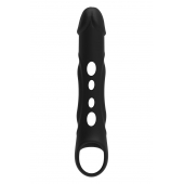 Черная насадка-удлинитель Vibrating Extender With Remote с вибрацией - Dream Toys - в Димитровграде купить с доставкой