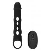 Черная насадка-удлинитель Vibrating Extender With Remote с вибрацией - Dream Toys - в Димитровграде купить с доставкой