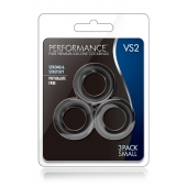 Набор из 3 черных эрекционных колец Black Small Penis Rings - Blush Novelties - в Димитровграде купить с доставкой