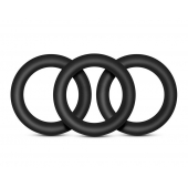 Набор из 3 черных эрекционных колец Black Small Penis Rings - Blush Novelties - в Димитровграде купить с доставкой