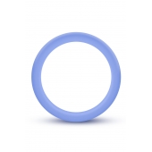 Голубое люминесцентное кольцо Silicone Glo Cock Ring - Blush Novelties - в Димитровграде купить с доставкой