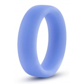 Голубое люминесцентное кольцо Silicone Glo Cock Ring - Blush Novelties - в Димитровграде купить с доставкой