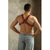 Черно-красная мужская портупея Black-Red - БДСМ Арсенал - купить с доставкой в Димитровграде