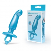 Голубая анальная пробка для массажа простаты Hither Silicone Prostate Plug - 14,3 см. - b-Vibe - в Димитровграде купить с доставкой