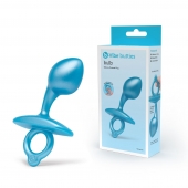Голубая анальная пробка для массажа простаты Bulb Silicone Prostate Plug - 10,7 см. - b-Vibe - в Димитровграде купить с доставкой
