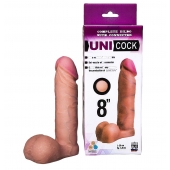 Фаллическая насадка для страпона UNICOCK 8  - 20 см. - LOVETOY (А-Полимер) - купить с доставкой в Димитровграде