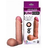 Фаллическая насадка для страпона UNICOCK 8  - 20 см. - LOVETOY (А-Полимер) - купить с доставкой в Димитровграде