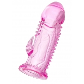 Розовая насадка на пенис с шипиками и коготком - 13,5 см. - A-toys - в Димитровграде купить с доставкой