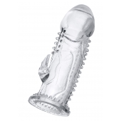 Прозрачная насадка на пенис с шипиками и коготком - 13,5 см. - A-toys - в Димитровграде купить с доставкой