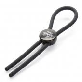 Тёмно-серое эрекционное кольцо с зажимом Again and Again Adjustable Cock Ring - Fifty Shades of Grey - в Димитровграде купить с доставкой