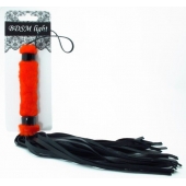 Нежная плеть с красным мехом BDSM Light - 43 см. - БДСМ Арсенал - купить с доставкой в Димитровграде