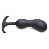 Черный массажер простаты с утяжелителями Premium Silicone Weighted Prostate Plug Large - 18,8 см. - XR Brands - в Димитровграде купить с доставкой
