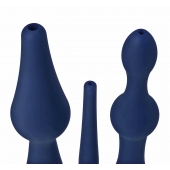 Набор из 3 универсальных насадок для анального душа Universal 3 Piece Silicone Enema Attachment Set - XR Brands - купить с доставкой в Димитровграде