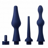 Набор из 3 универсальных насадок для анального душа Universal 3 Piece Silicone Enema Attachment Set - XR Brands - купить с доставкой в Димитровграде