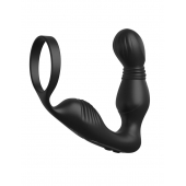 Черный вибростимулятор простаты с эрекционным кольцом Ass-Gasm Pro P-Spot Milker - Pipedream - в Димитровграде купить с доставкой