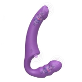 Фиолетовый безремневой страпон Straples Strap-On Dildo - Erokay - купить с доставкой в Димитровграде