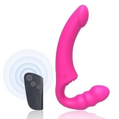 Розовый безремневой страпон Straples Strap-On Dildo - Erokay - купить с доставкой в Димитровграде