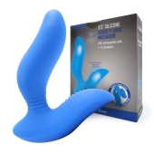 Синий вибромассажер простаты 3,5’’ Curve P-spot Massager - 12 см. - Erokay - в Димитровграде купить с доставкой