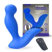 Синий вибромассажер простаты 3,5’’ Remote Control P-spot Massager - 12,5 см. - Erokay - в Димитровграде купить с доставкой