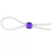 Прозрачное лассо с фиолетовой бусиной SILICONE COCK RING WITH BEAD LAVENDER - NMC - в Димитровграде купить с доставкой