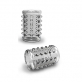 Прозрачная насадка на пенис с шишечками STAY HARD COCK SLEEVE 02 CLEAR - Blush Novelties - в Димитровграде купить с доставкой