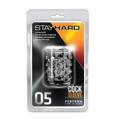 Прозрачная насадка с капельками STAY HARD COCK SLEEVE 05 CLEAR - Blush Novelties - в Димитровграде купить с доставкой