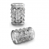Прозрачная насадка с капельками STAY HARD COCK SLEEVE 05 CLEAR - Blush Novelties - в Димитровграде купить с доставкой