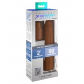 Коричневая насадка на член 2  Silicone X-tension - 20,3 см. - Pipedream - в Димитровграде купить с доставкой