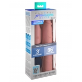 Телесная вибронасадка на член 3  Vibrating Mega X-tension with Remote - 22,9 см. - Pipedream - в Димитровграде купить с доставкой